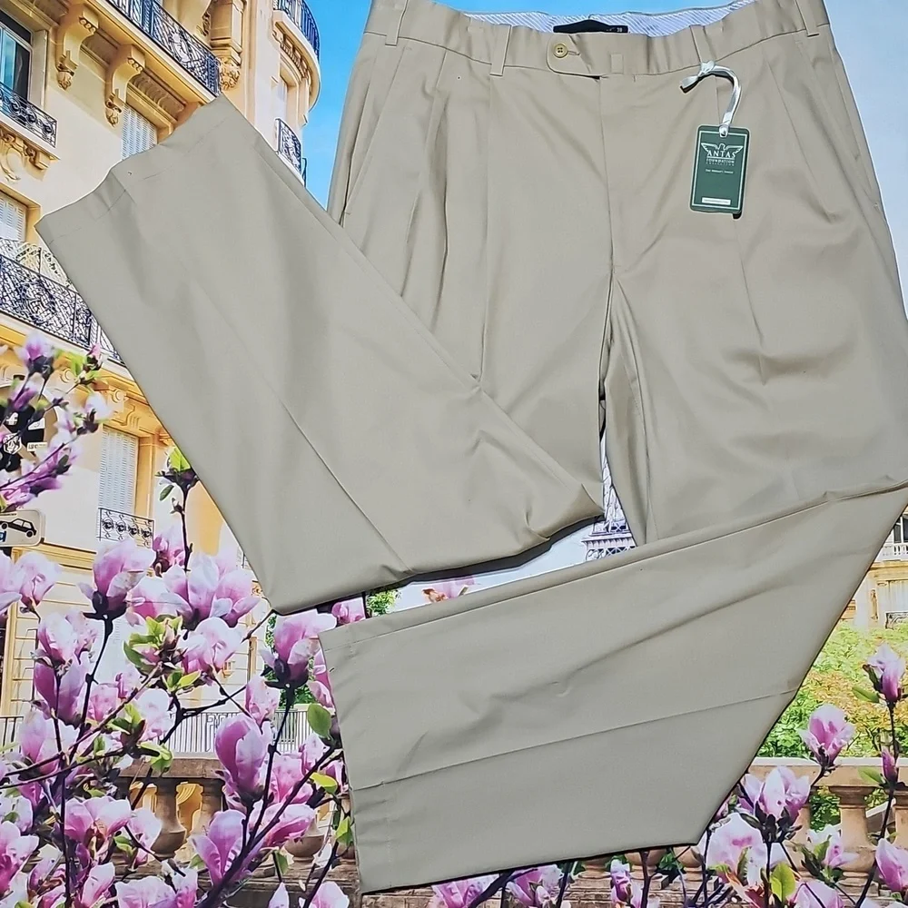 Antas Classic Newport Khaki Chinos Size 38 New